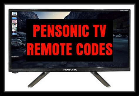 pensonic code for universal remote